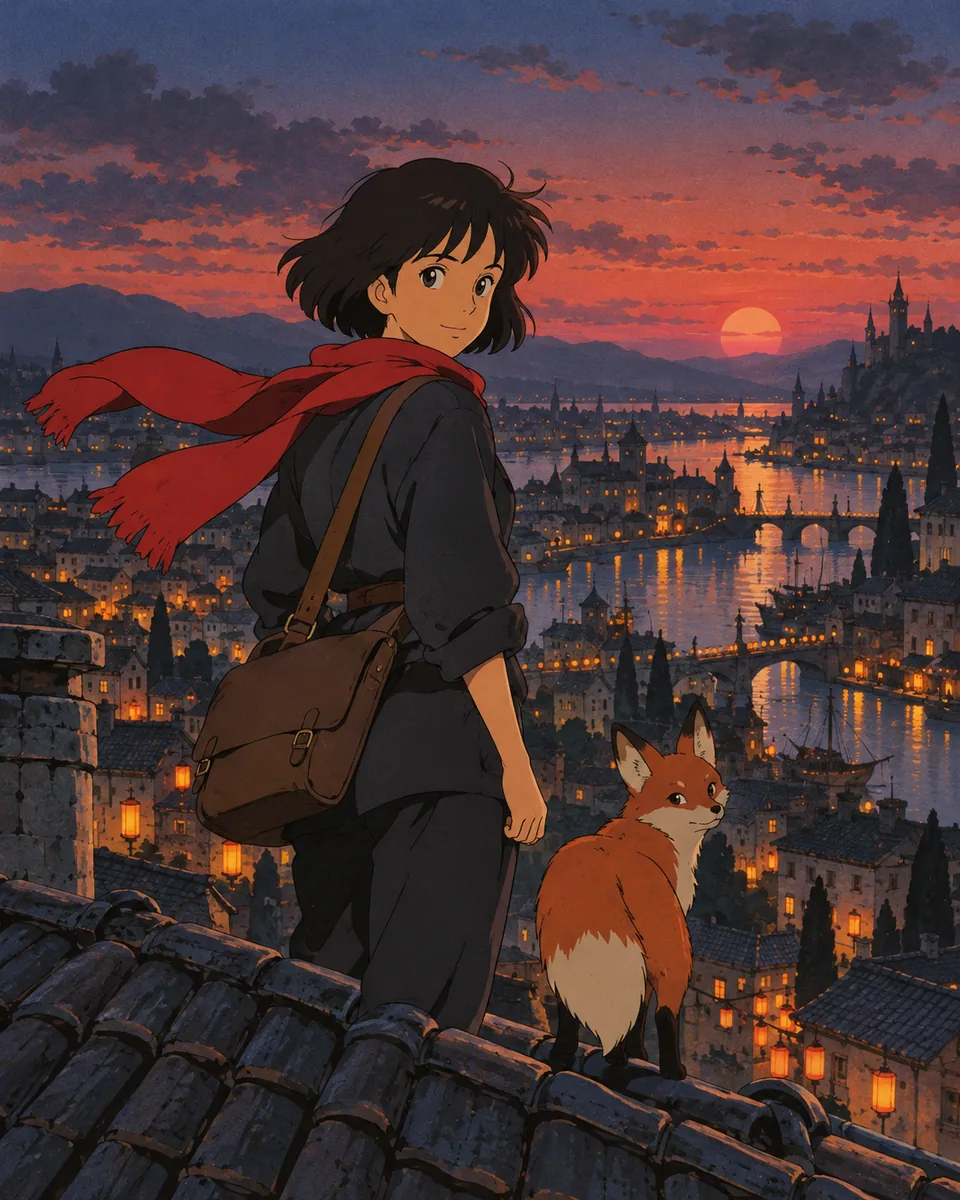 Retro anime: 90s cel look, film grain