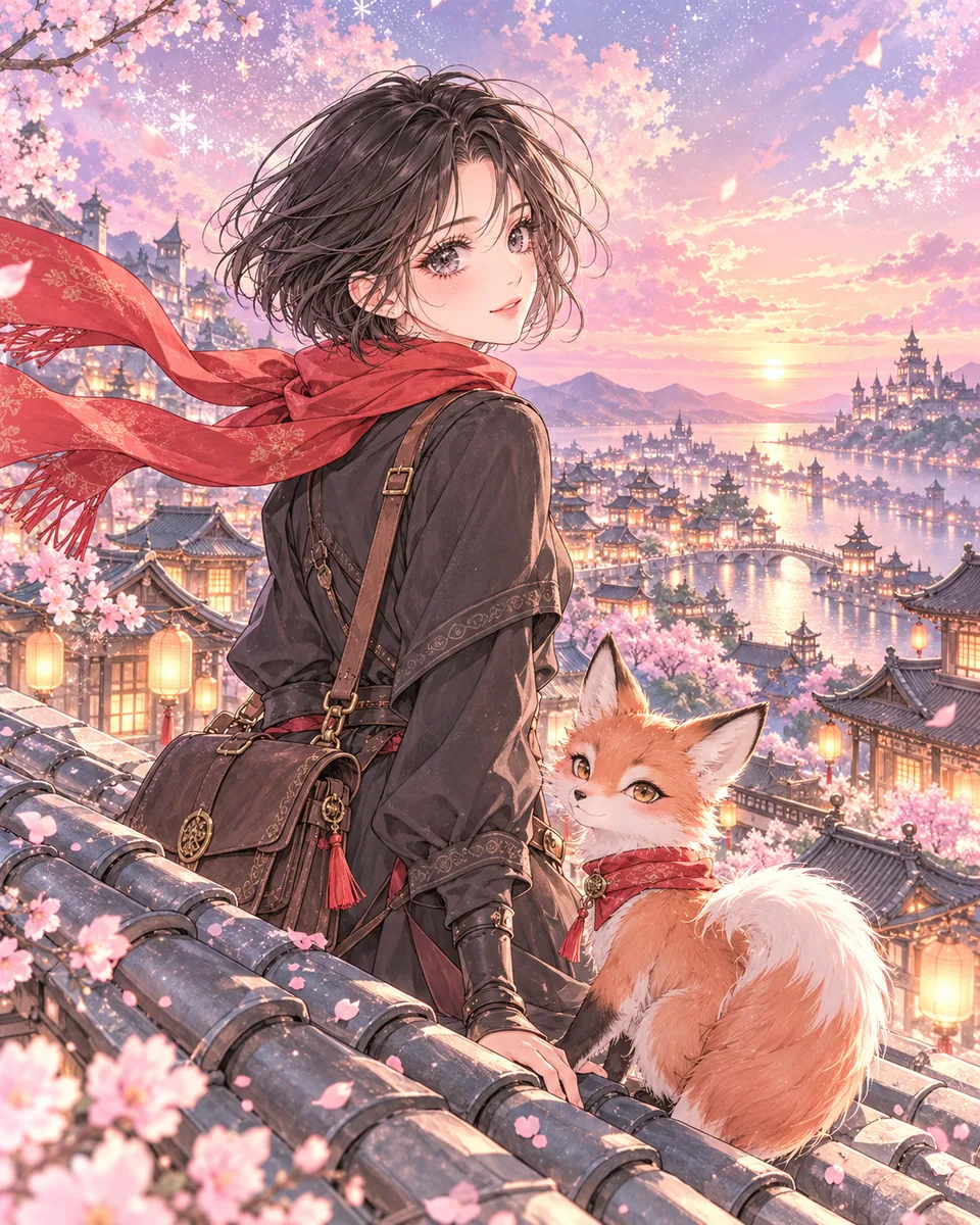 Shōjo romance: Fine lines, pastel color